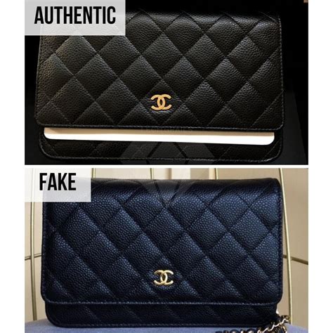 chanel card fake vs real|authentic Chanel wallet on chain.